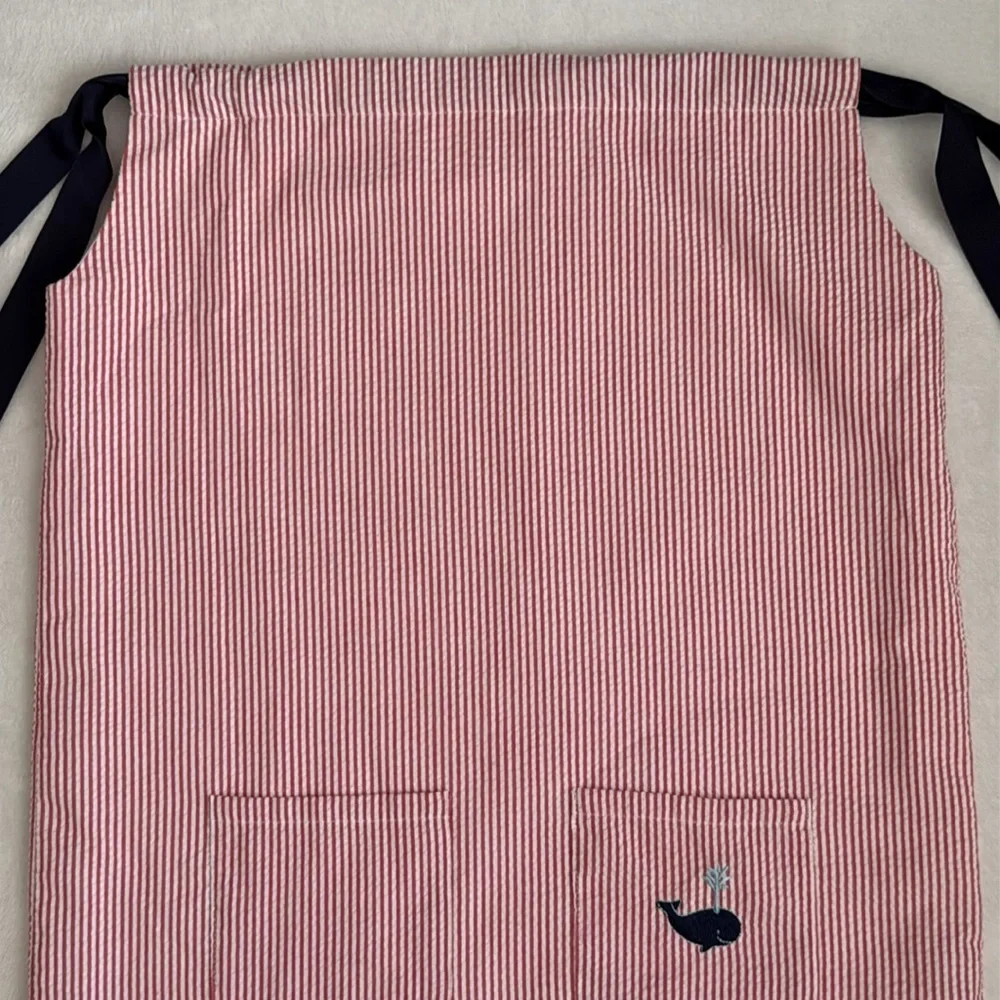 {CPC} Classic Prep | Seersucker Embroidered Whale Dress Red/White/Blue (4T) - Picture 5 of 15